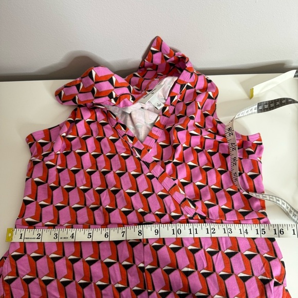 Diane Von Furstenburg DVF X Target - pink geometric collared jumpsuit Small - Picture 11 of 13